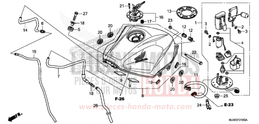 FUEL TANK/FUEL PUMP CBR500RAJ de 2018